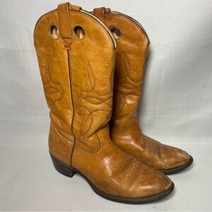 Levi's Orange Tab Men's 11 M Brown Leather Distressed Cowboy Boots Vintage 1970s